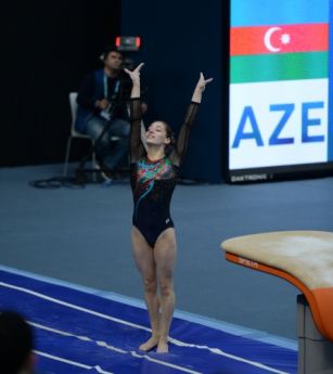 "İdman Gimnastikası üzrə Dünya Kuboku"nun final mərhələsinin ilk günündə medallar öz sahiblərini tapıb - FOTOLAR