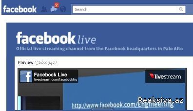 “Facebook” canlı yayını genişləndirir