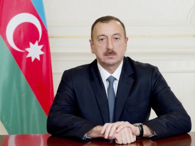 İlham Əliyev Kürdəmir rayonuna getdi