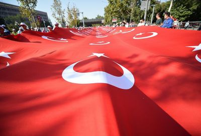 Ankarada PKK terroru əleyhinə izdihamlı yürüş keçirilib