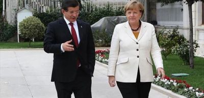 Davudoğlu və Merkel vurulan rus təyyarəsindən danışdılar