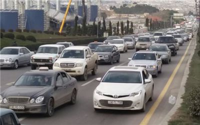 Bakı-Sumqayıt yolunda tıxac - FOTOLAR