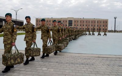 Silahlı Qüvvələrin əsgərləri Əfqanıstana yola salındı - FOTO