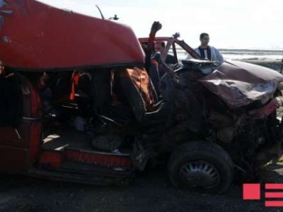 İmişlidə baş verən yol qəzasında iki nəfər ölüb, 12 nəfər xəsarət alıb