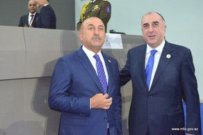 Elmar Məmmədyarov Türkiyə, İndoneziya, Əlcəzair, CAR və Fələstinli həmkarları ilə görüşüb