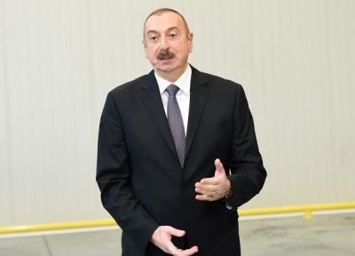 İlham Əliyev yeni stansiyanın açılış mərasimində