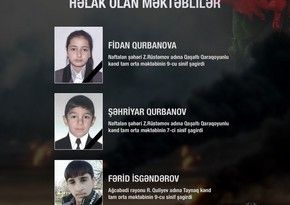 Erməni terroru nəticəsində daha bir məktəbli həlak oldu