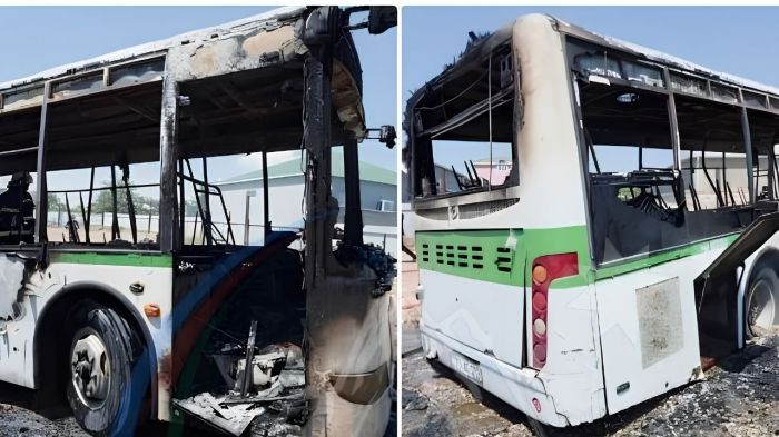 Naxçıvanda avtobus yandı